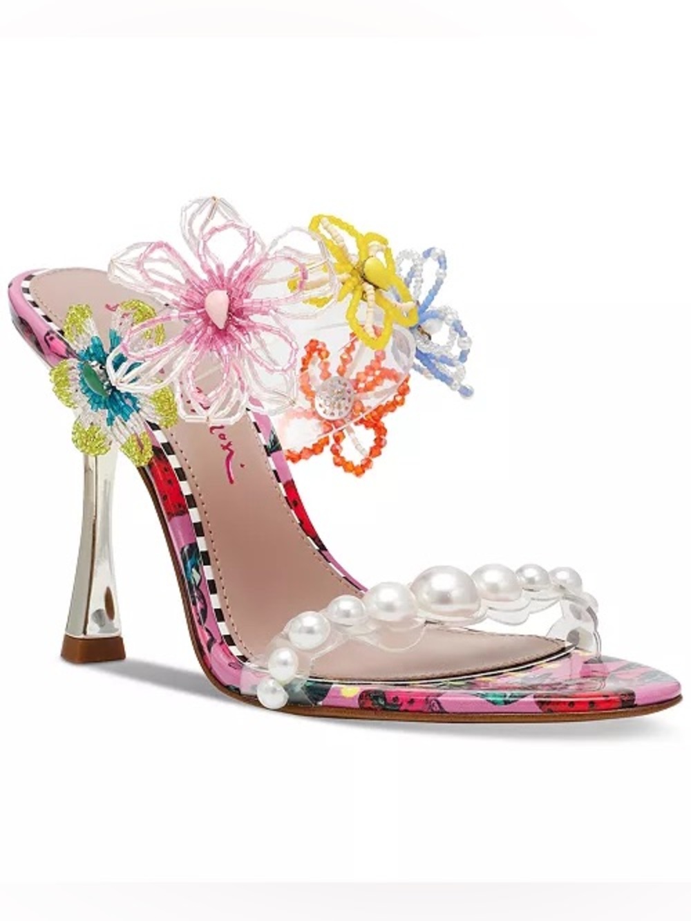 Betsey Johnson Goldiee Slide Sandal in Berry
